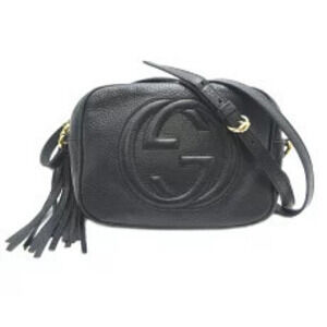Gucci Disco Bag Shoulder Leather Black
